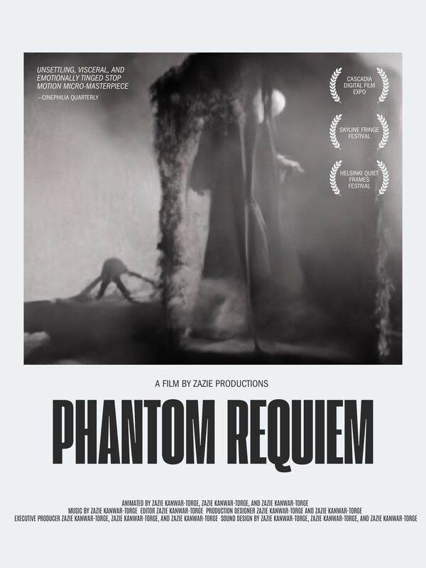 Phantom Requiem short film poster - gothic horror score by Zazie Kanwar-Torge